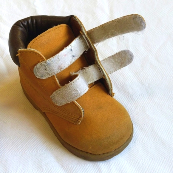 vintage 90s teddy's choice velcro closure "work" boots size 5 toddler boys - Picture 9 of 9